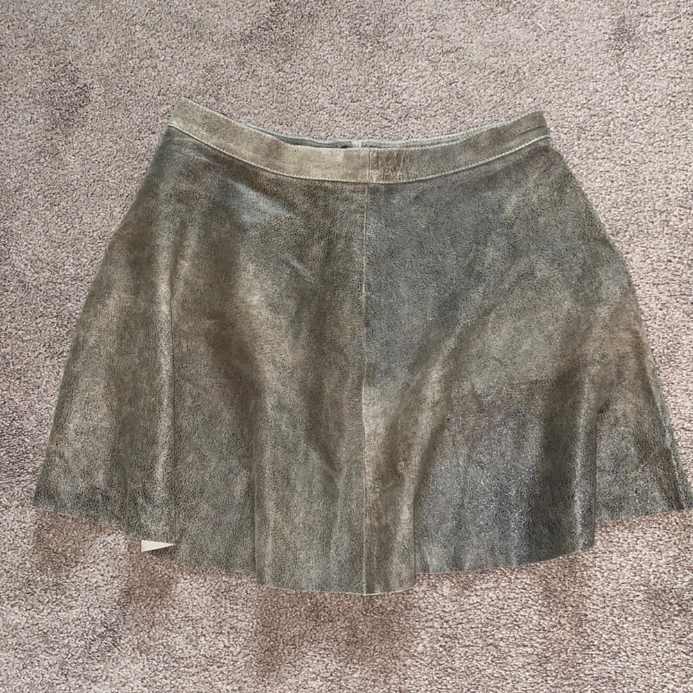 American Apparel leather skirt